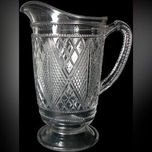 EAPG McKee and Bros National Glass Co No 900 Sunk Diamond and Lattice Pitcher